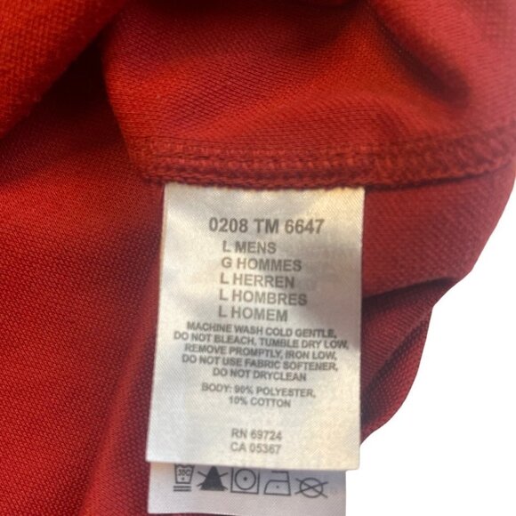 Columbia 1/4 Zip Sweater Large Rust Orange Titanium Outdoor Knit Pullover Men’s - Picture 9 of 11